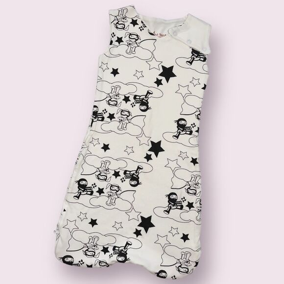 Other - Shinobi Baby Ninja White + Black Organic Cotton‎ Sleep Sack (3-6mo)